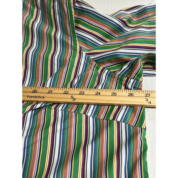 Vintage Y2K Lauren Ralph Lauren LRL Button Up Shirt Striped Cotton Roll Tab 3X - Picture 14 of 16